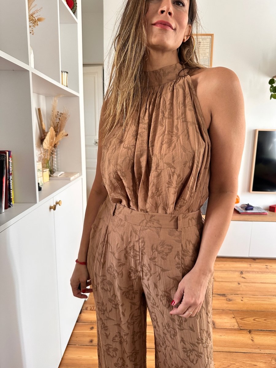 Top Flavie MARRON CLAIR - YCOO Top