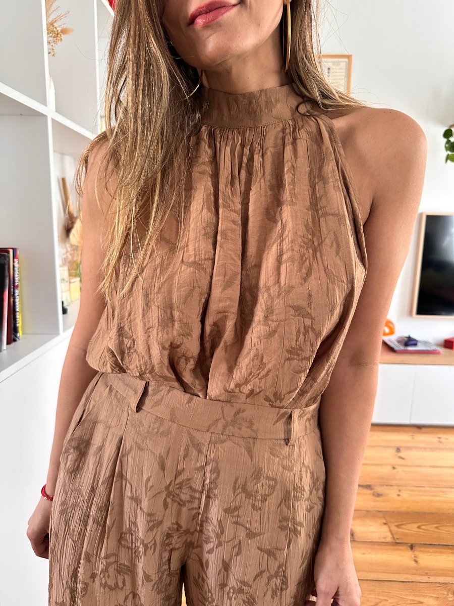 Top Flavie MARRON CLAIR - YCOO Top